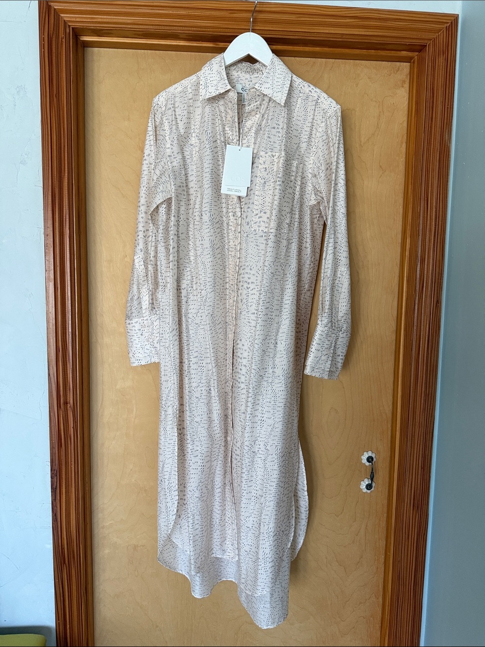 COS Pink Long Sleeve Printed Shirt Dress